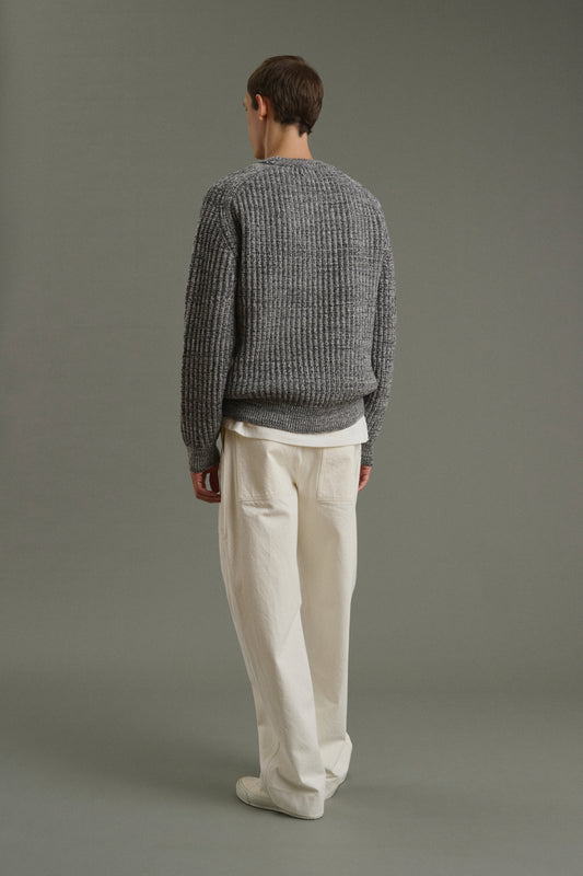 Jersey Osma - Crudo/Antracita - Lana - Hombre