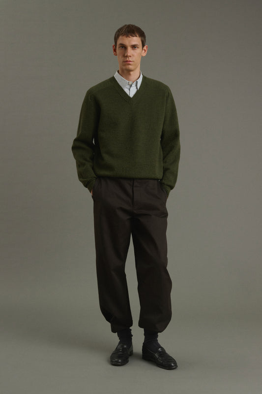 Jersey Themo - Verde oscuro - Lana - Hombre