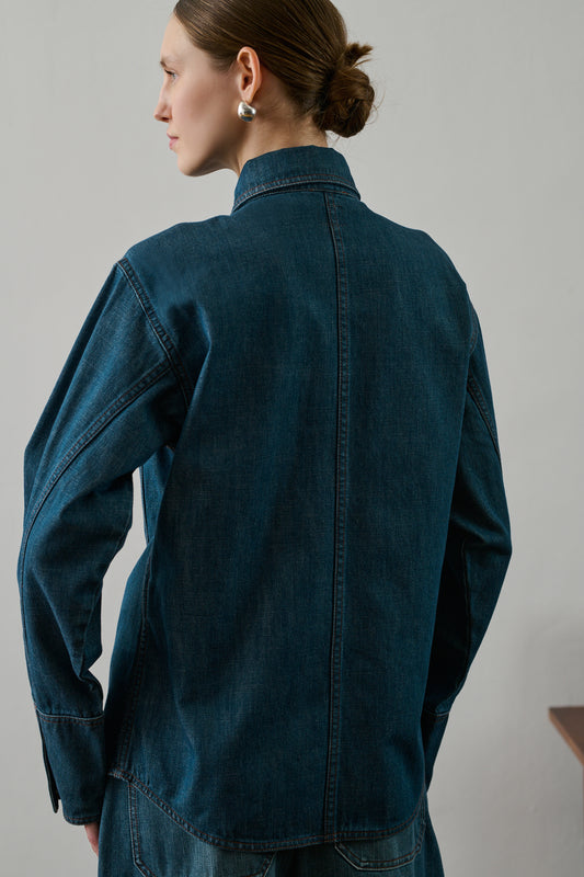 Chemise Garance - Bleu/Vert - Femme