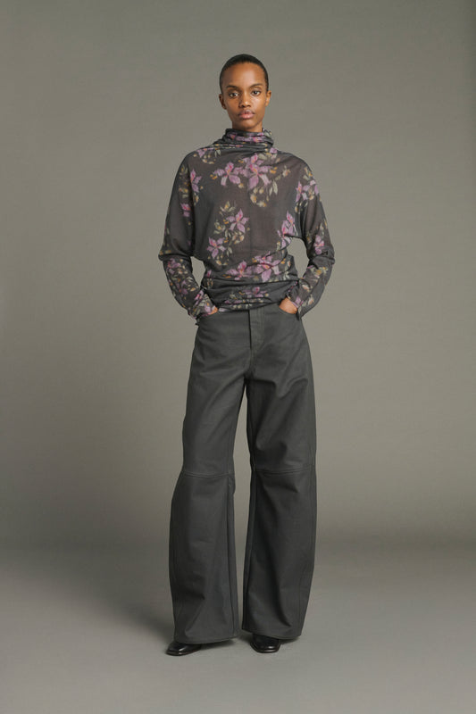 Camiseta Lisia - Antracita/Violeta - Algodón - Mujer
