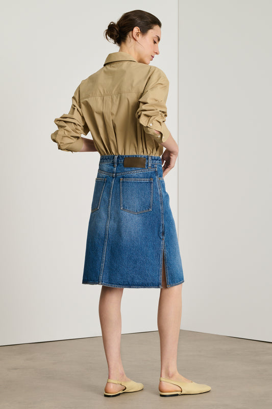 Falda Elyne - Azul - Algodón - Mujer