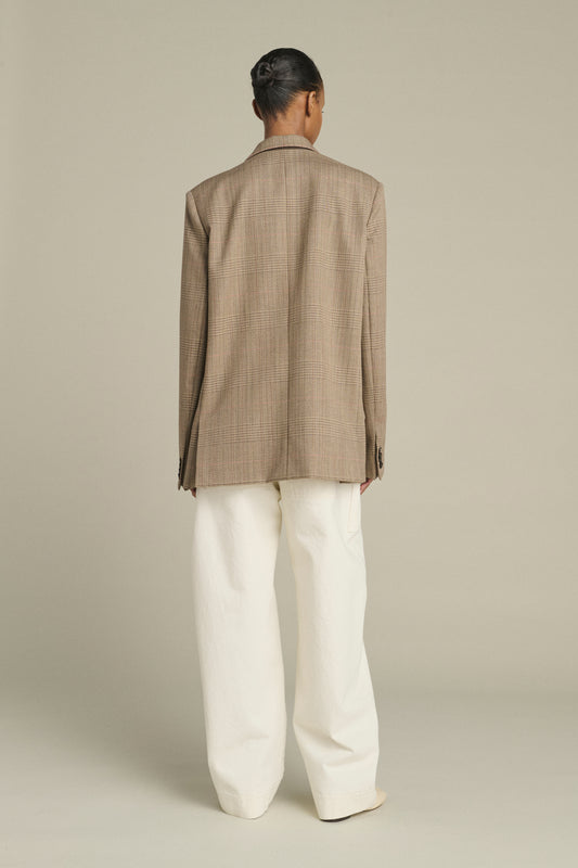 Chaqueta Hermosa - Marrón/Beige - Lana - Mujer