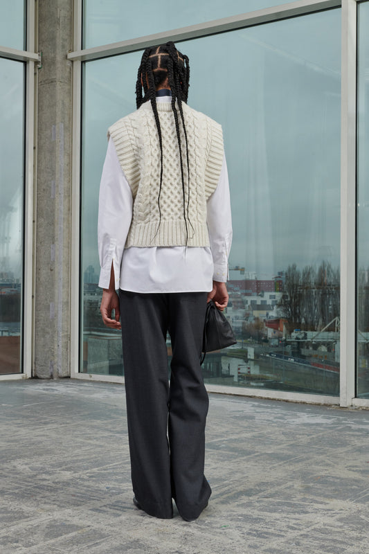 PANTALÓN VIVIAN GRIS JASPEADO OSCURO