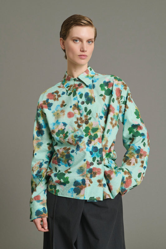 Camisa Lepic - Turquesa - Seda - Mujer