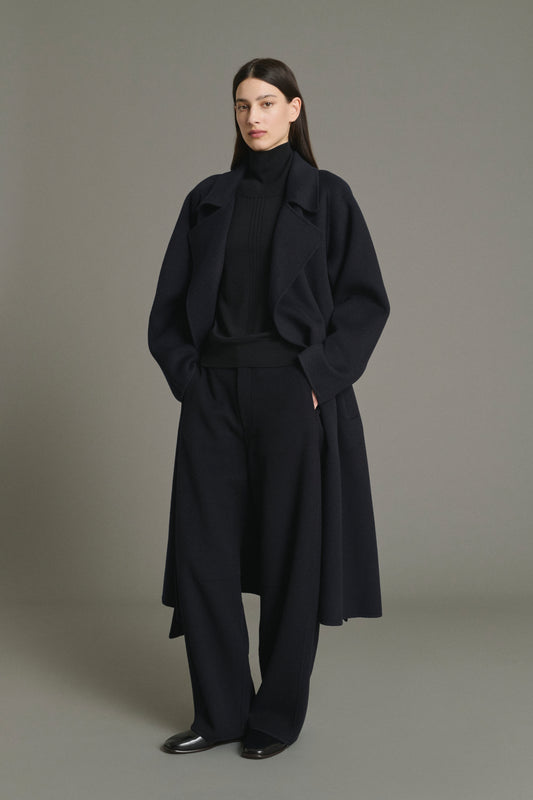Abrigo Harvard - Deep Navy - Lana - Mujer