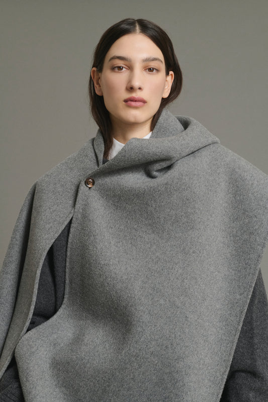 Capa Lisette - Gris Claro - Lana - Mujer