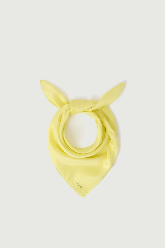 Pañuelo Square - Amarillo Limón - Seda - Mujer