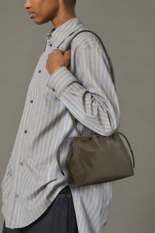 Bolso Suzette - Caqui de piel charol arrugada - Soeur