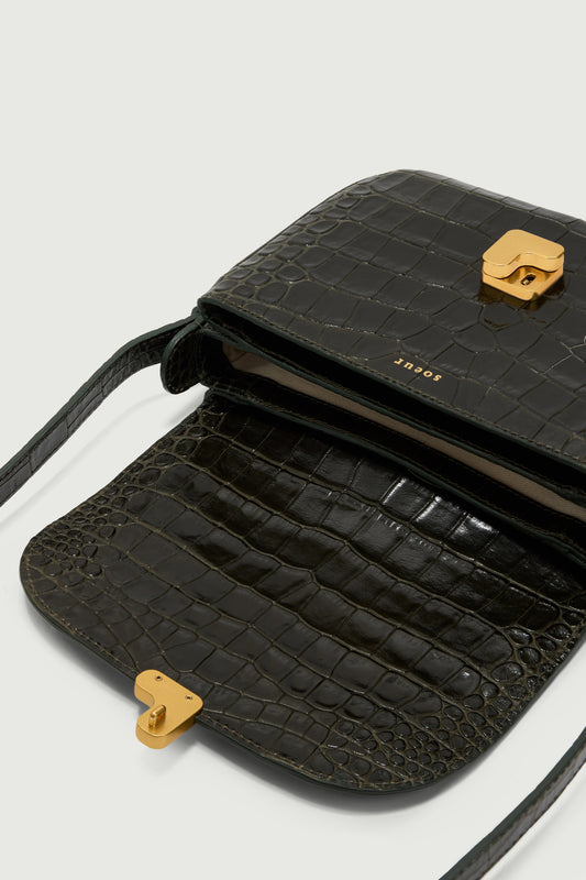 Bolso Bellissima Mini - Verde Oliva - Cuero - Mujer