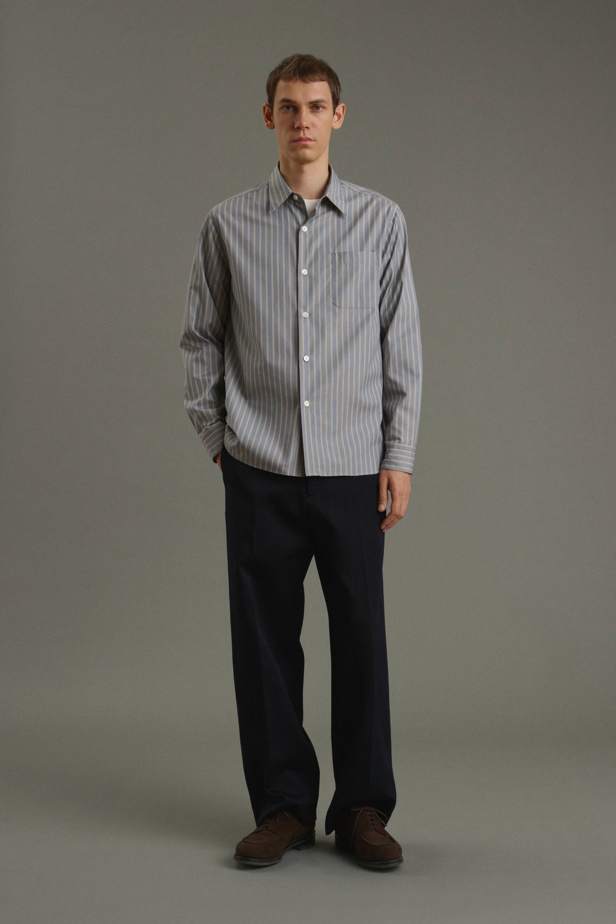 Camisa Glenn - Antracita/Bronce - Algodón - Hombre vue 3
