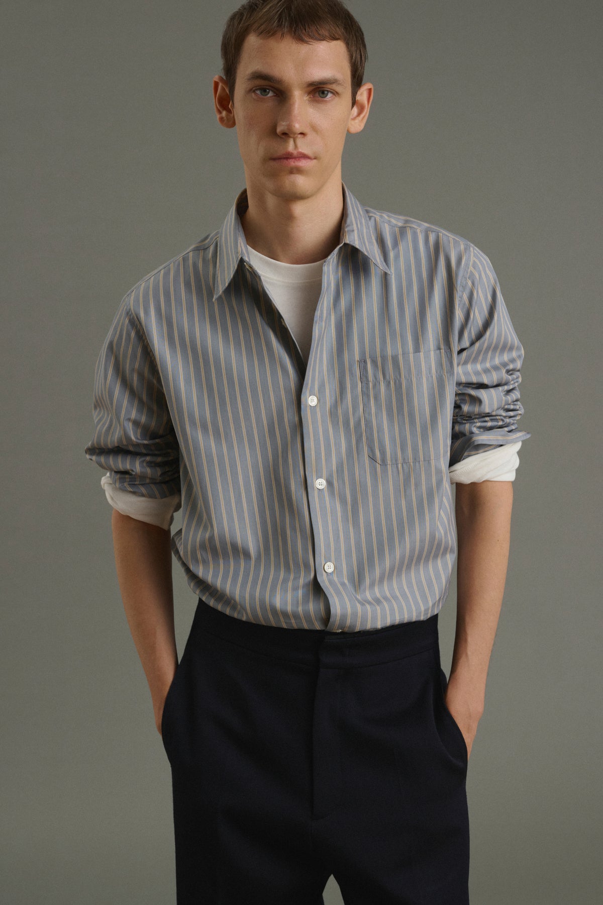 Camisa Glenn - Antracita/Bronce - Algodón - Hombre vue 1