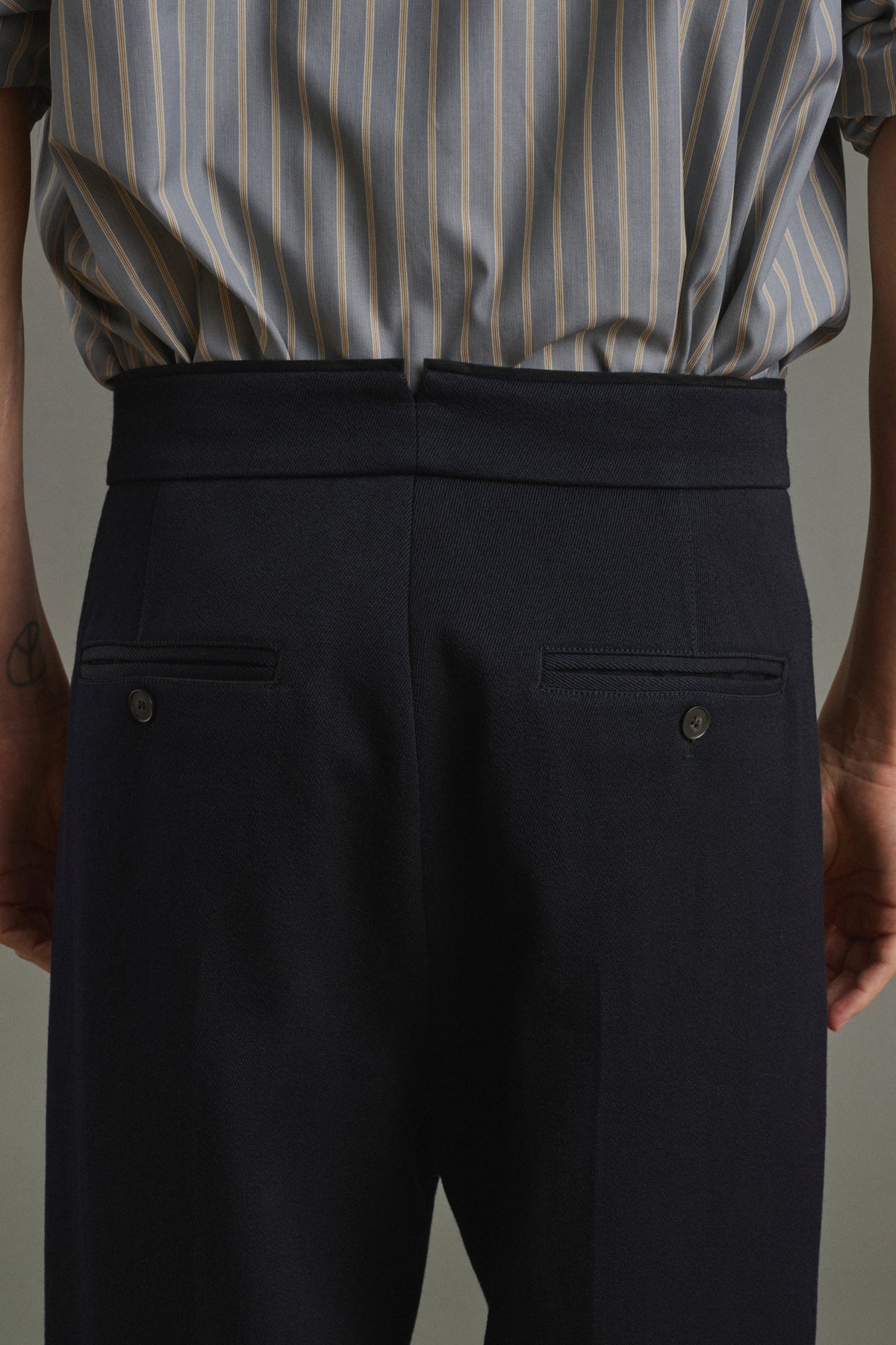 Pantalón Antonin - Azul marino oscuro - Lana - Hombre vue 5