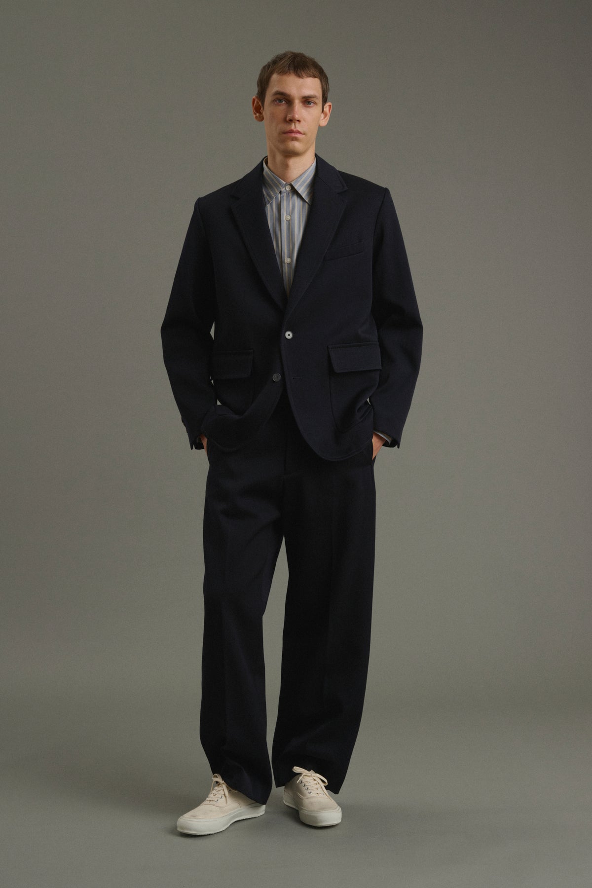 Pantalón Antonin - Azul marino oscuro - Lana - Hombre