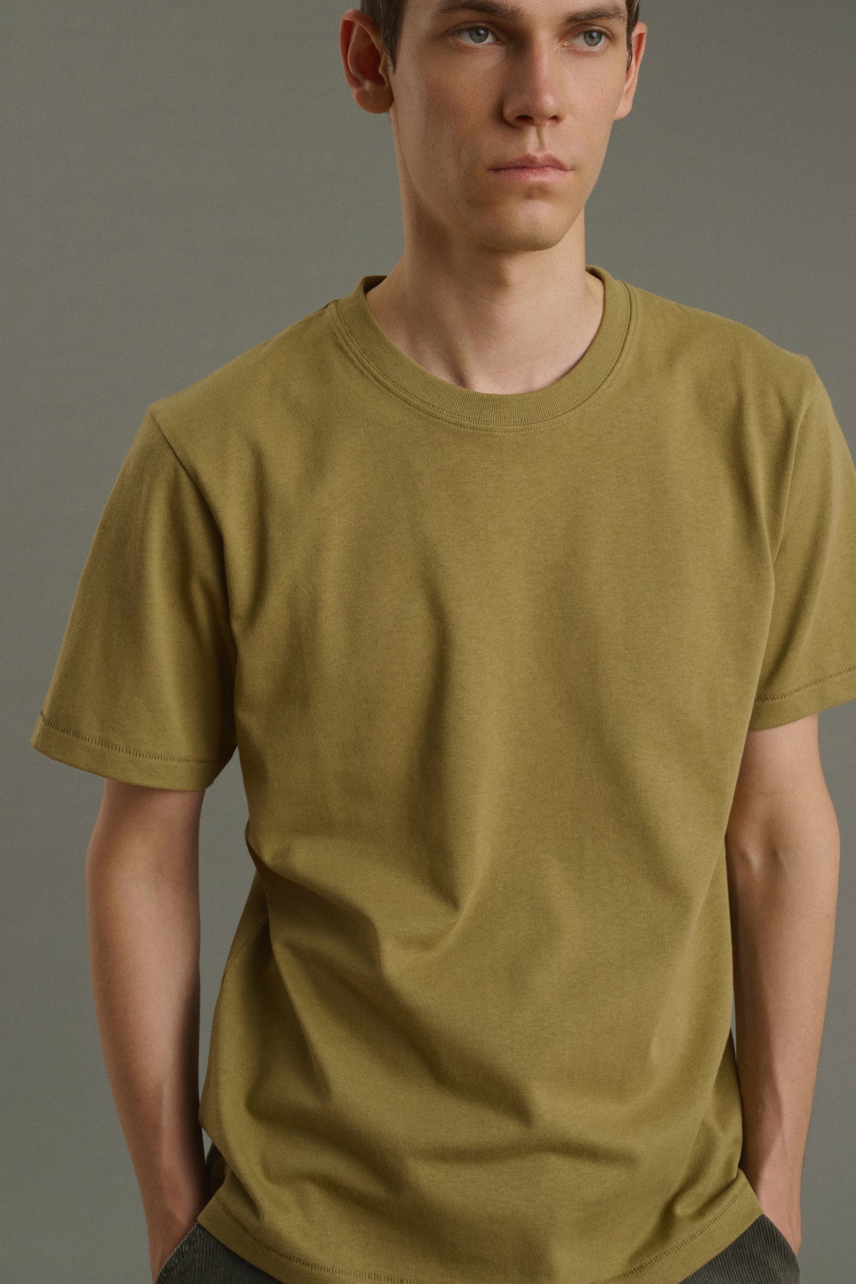 Camiseta Owen - Caqui claro - Algodón - Hombre vue 3