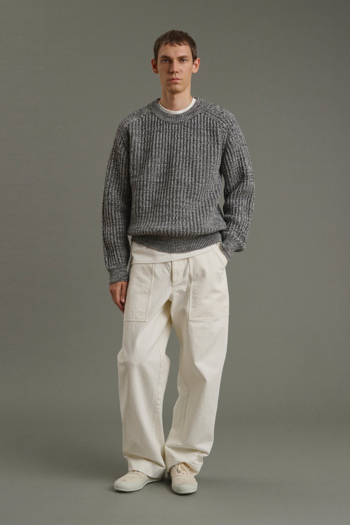 Jersey Osma - Crudo/Antracita - Lana - Hombre vue 3