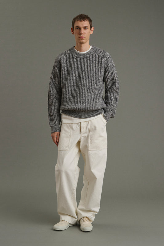 Jersey Osma - Crudo/Antracita - Lana - Hombre
