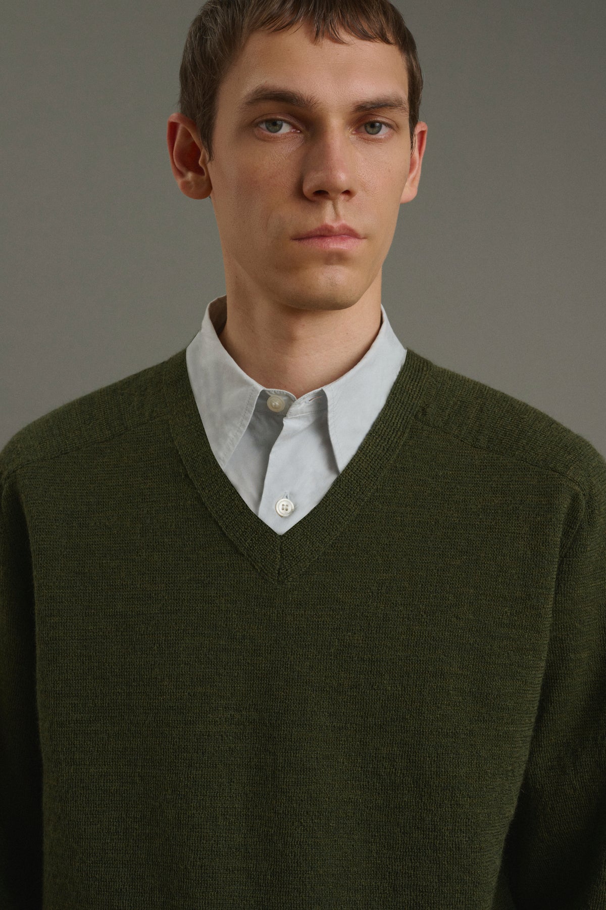 Jersey Themo - Verde oscuro - Lana - Hombre