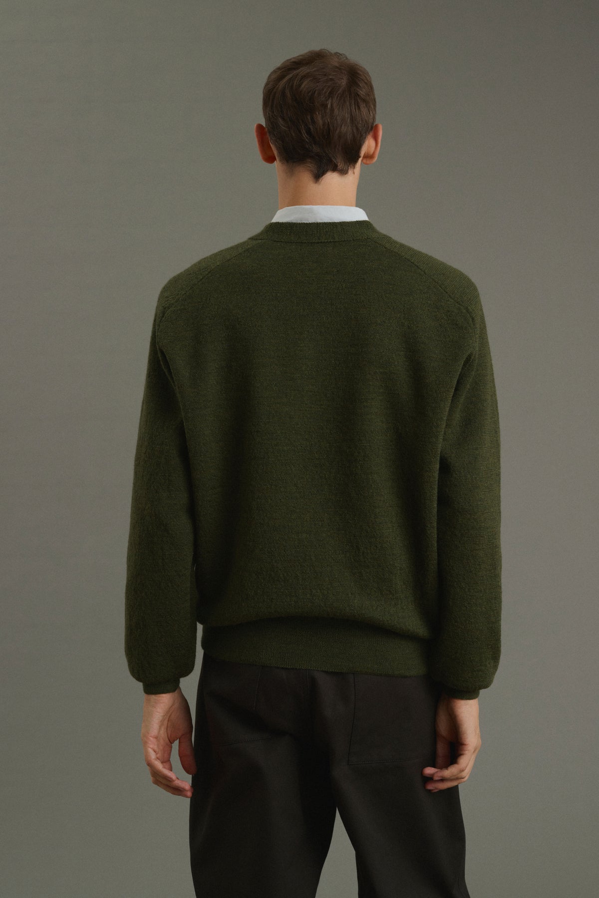 Jersey Themo - Verde oscuro - Lana - Hombre
