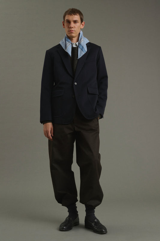 Pañuelo Paulin - Azul cielo/Negro - Algodón - Hombre