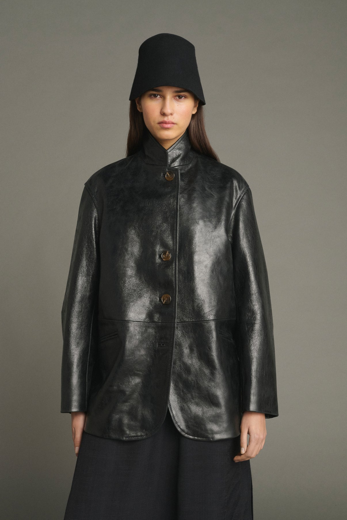Chaqueta Luciano - Negro - Cuero - Mujer vue 3