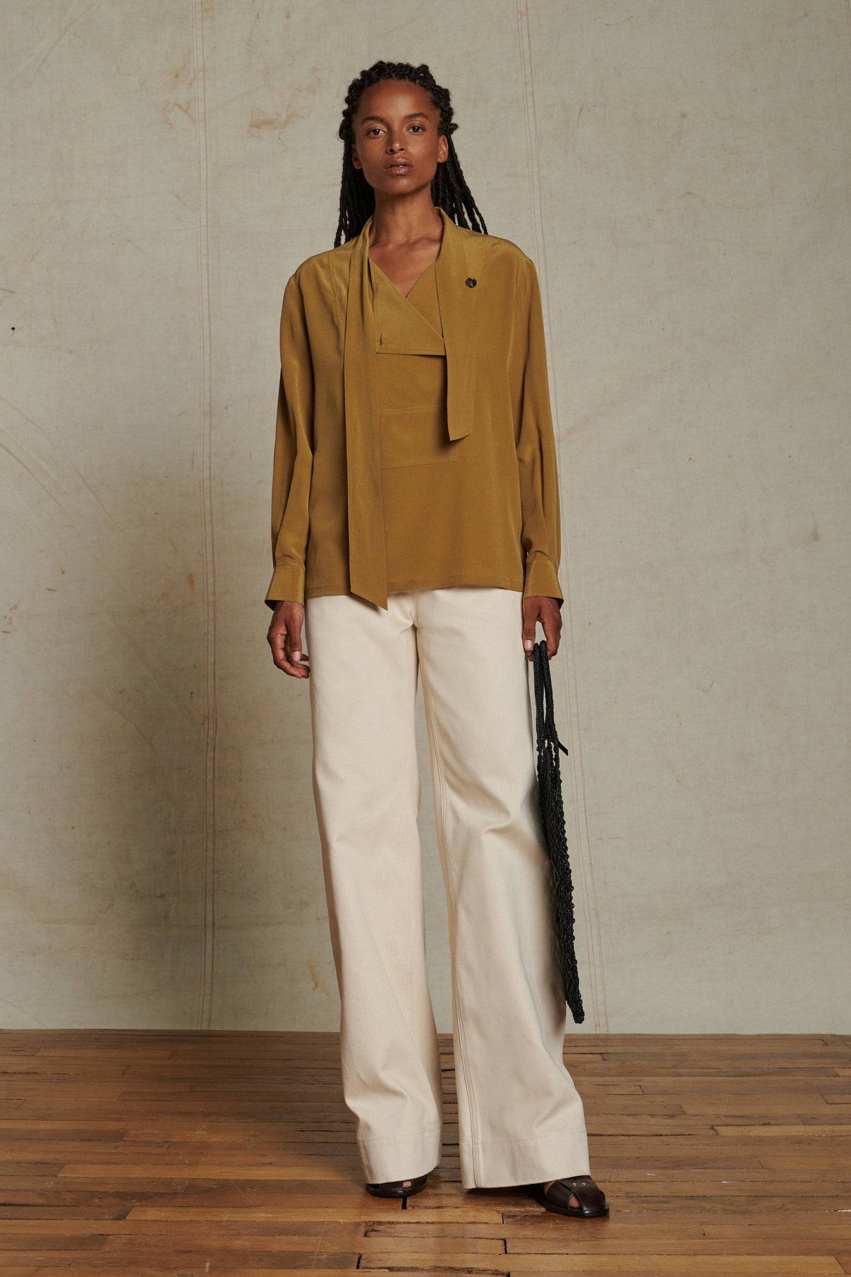 Pantalon Alissio - Craie - Coton - Femme vue 1