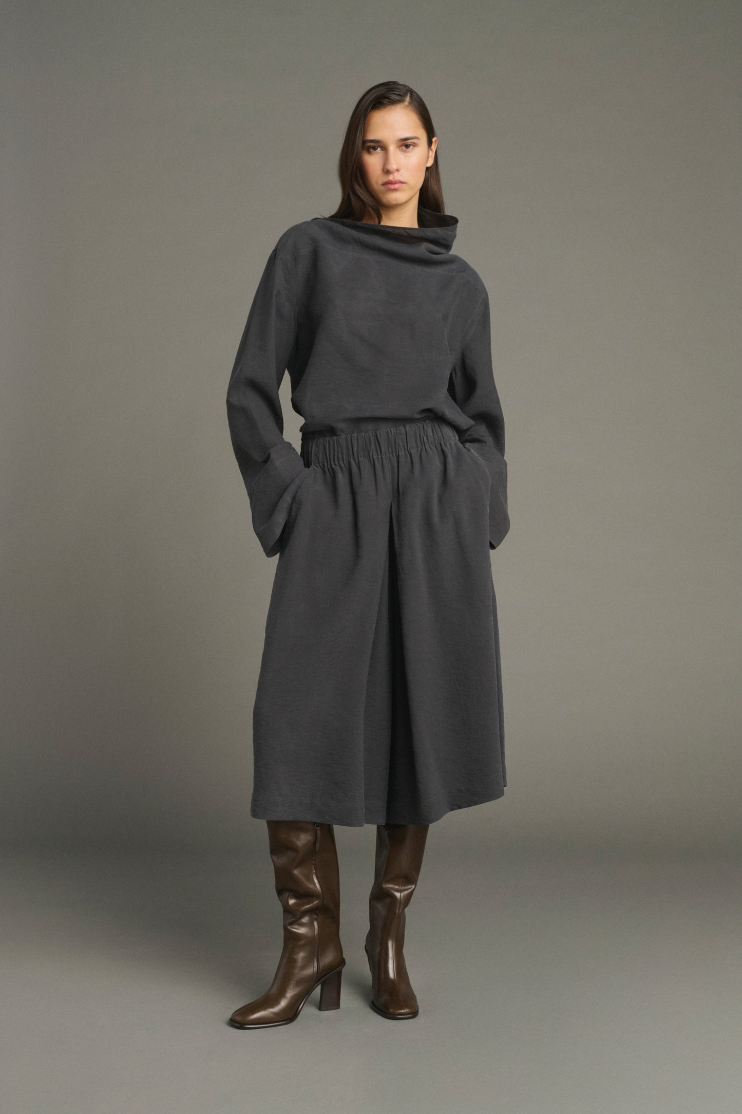 Botas Livia - Marrón Oscuro - Cuero - Mujer