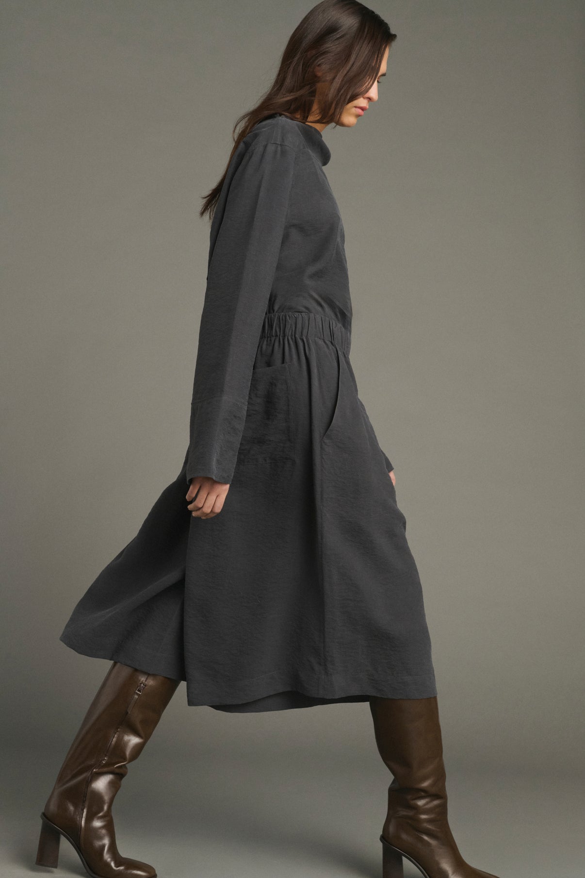 Bermuda Lexie - Gris Antracita - Seda - Mujer vue 3