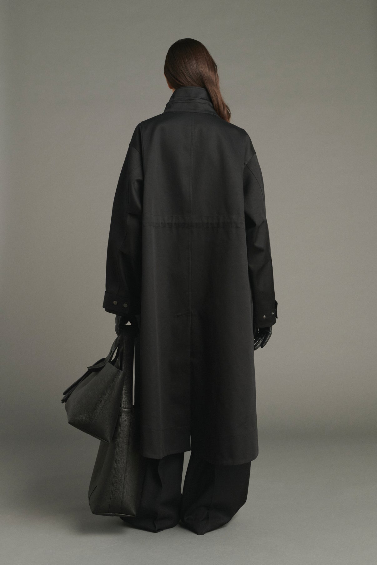 Abrigo Luce - Negro/Beige - Algodón - Mujer vue 2