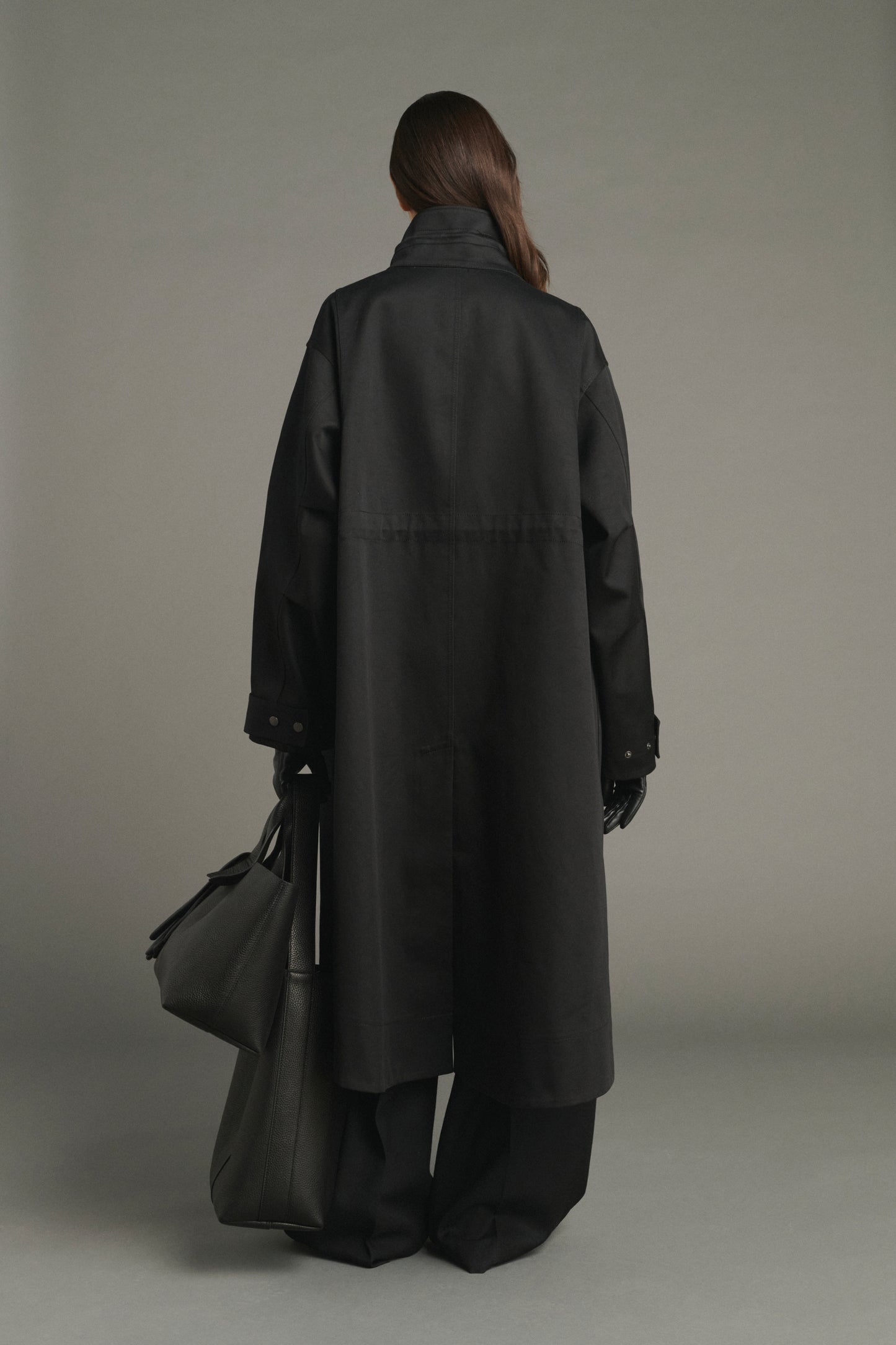 Abrigo Luce - Negro/Beige - Algodón - Mujer