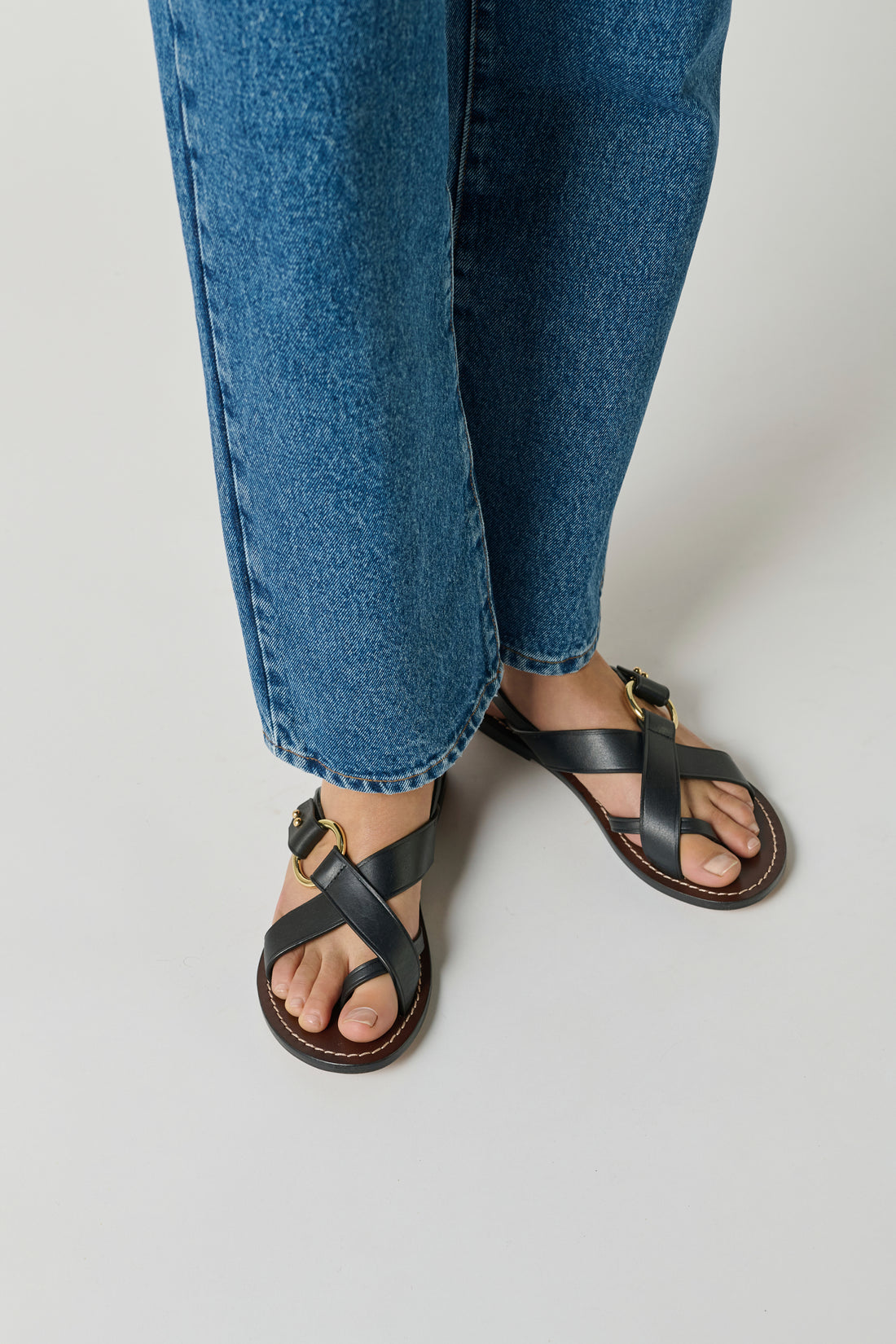 Sandales Florence - Noir - Cuir - Femme