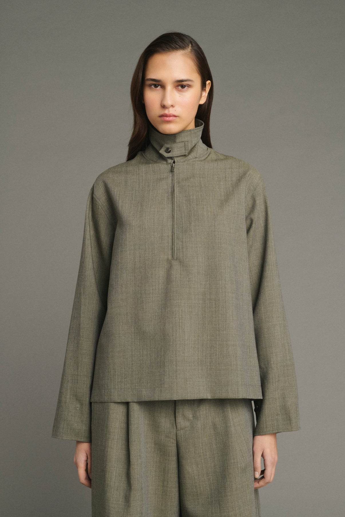 Blusa Jessie - Verde de gris - Lana - Mujer vue 4
