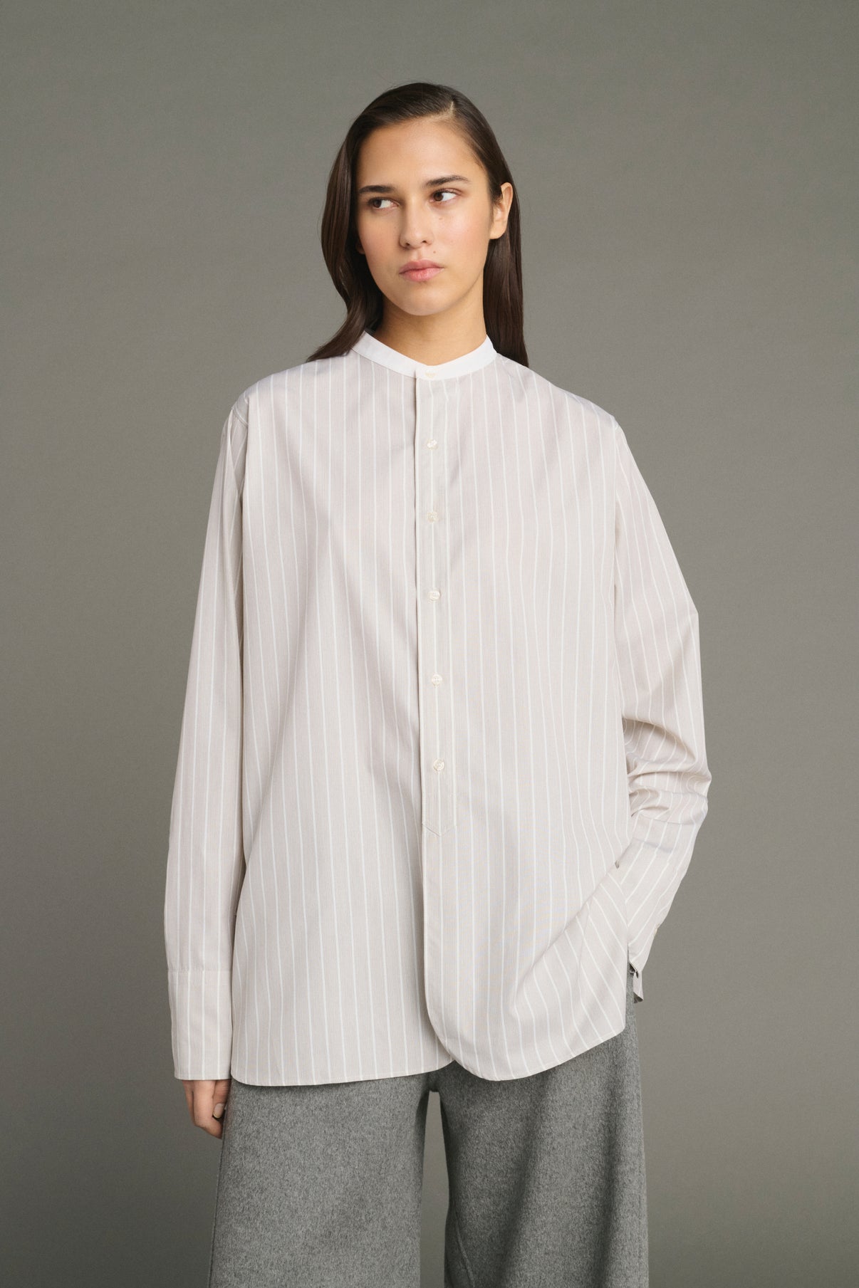 Camisa Lucile - Avellana/Crudo - Algodón - Mujer vue 1