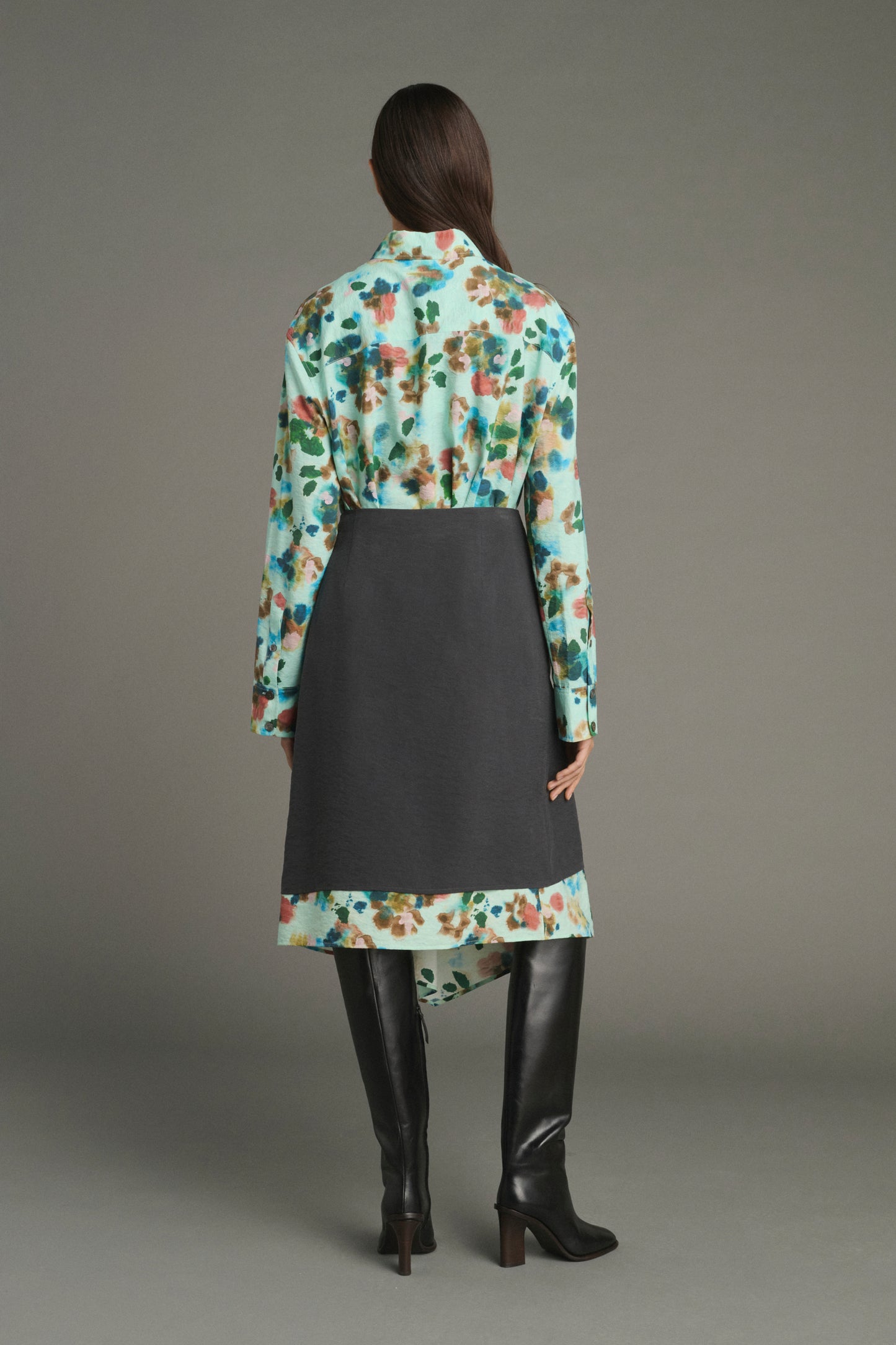 Falda Joy - Turquesa - Seda - Mujer
