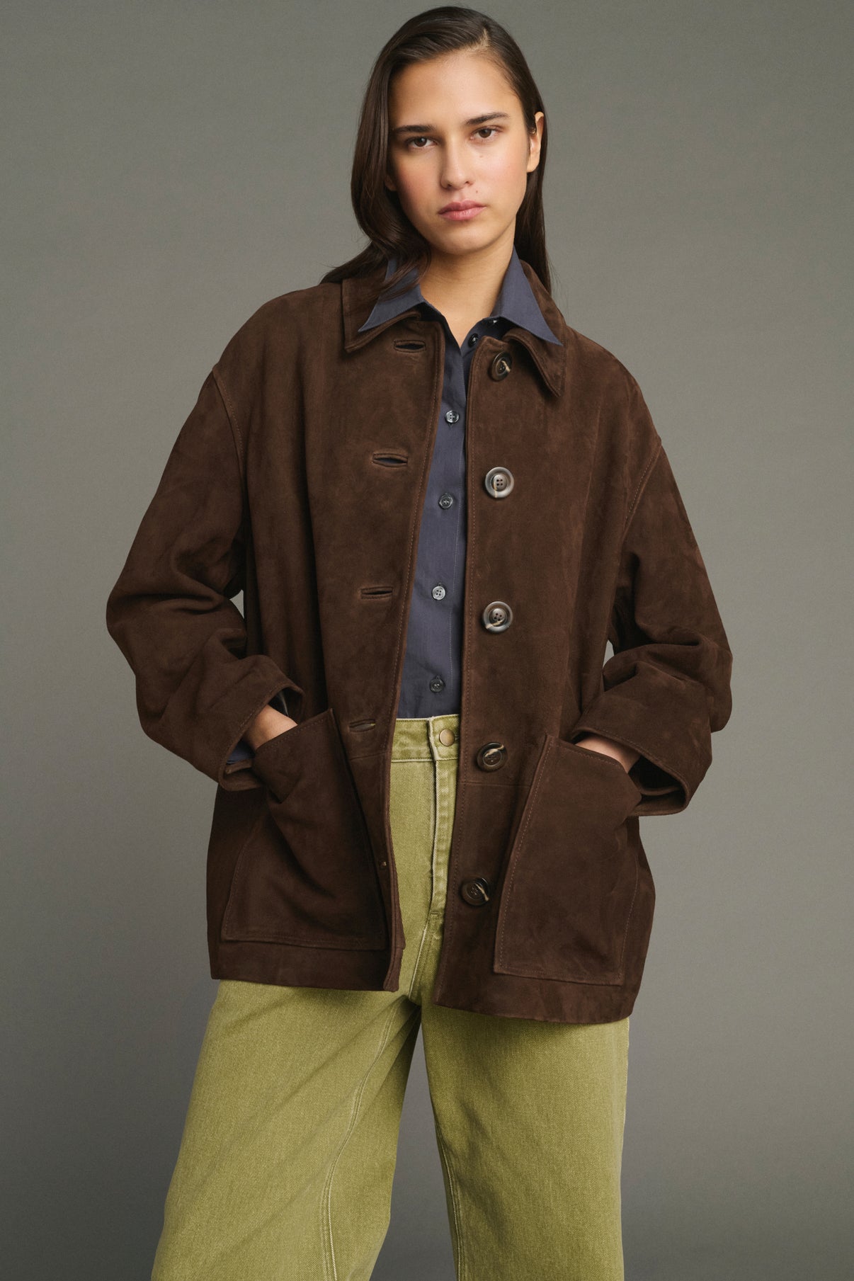 Chaqueta Vincenzo - Ébano - Cuero - Mujer vue 3