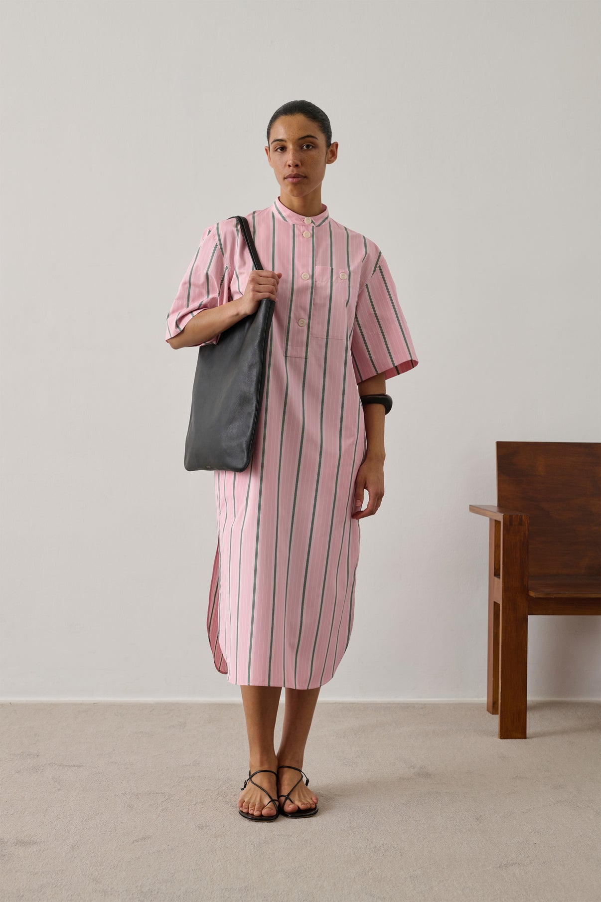 Vestido Ilya - Rosa/Gris - Algodón - Mujer vue 1