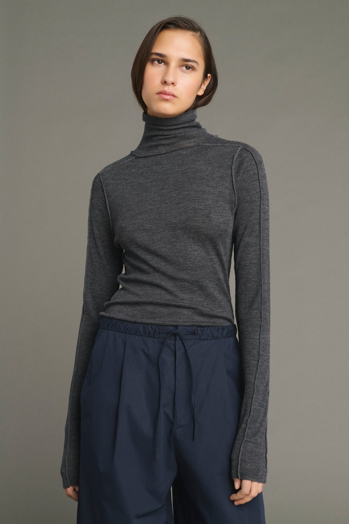 Camiseta Lois - Gris Antracita - Lana - Mujer
