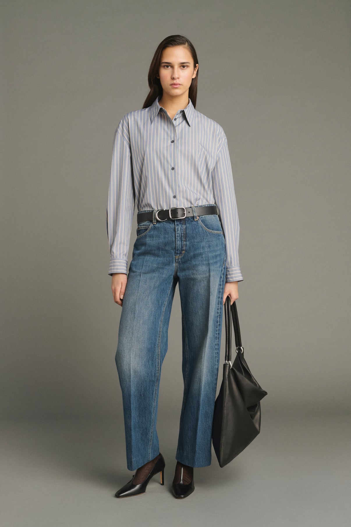 Vaqueros Jerry - Denim Azul Deslavado - Algodón - Mujer vue 1