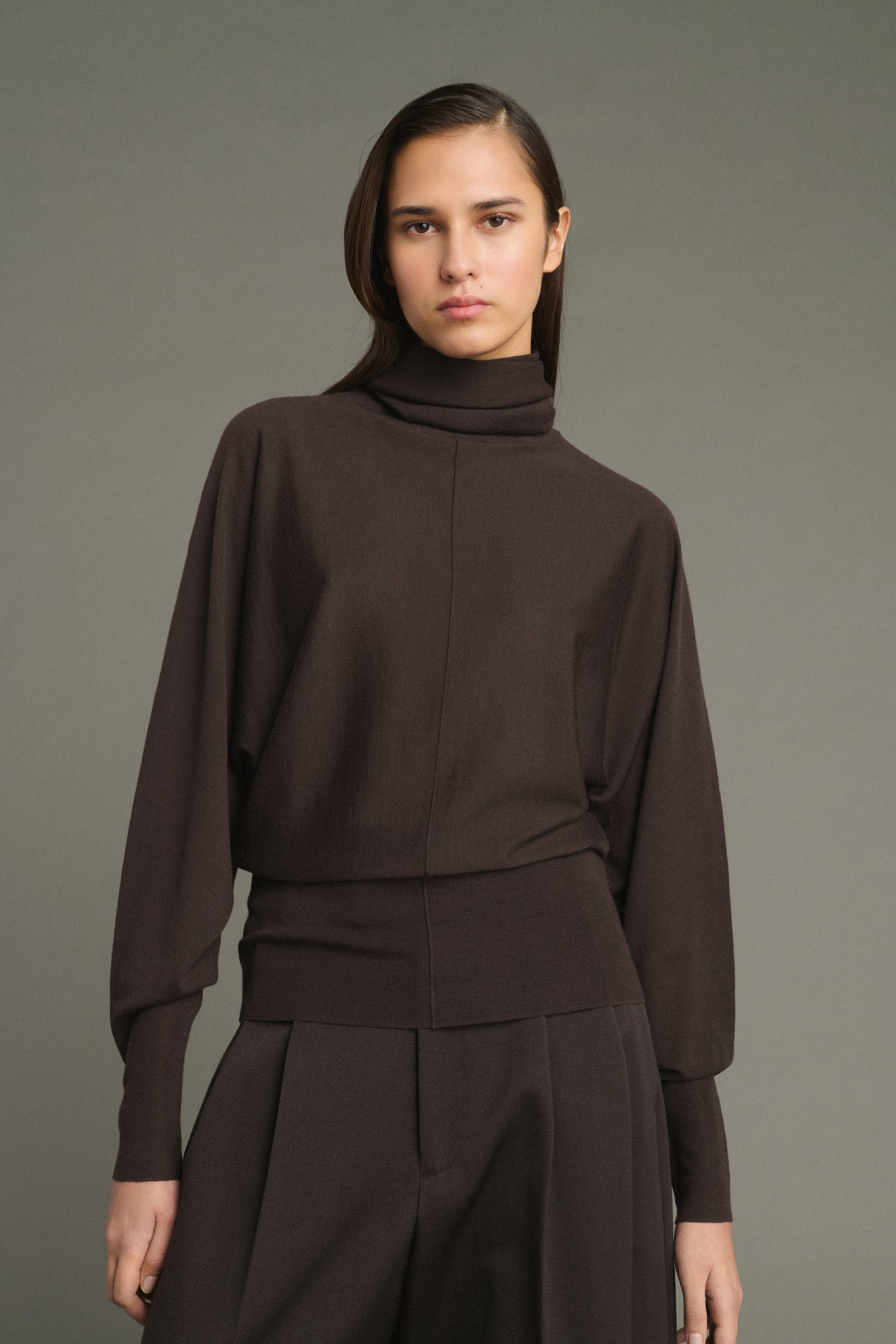 Jersey Lindsay - Chocolate - Lana Merino - Mujer