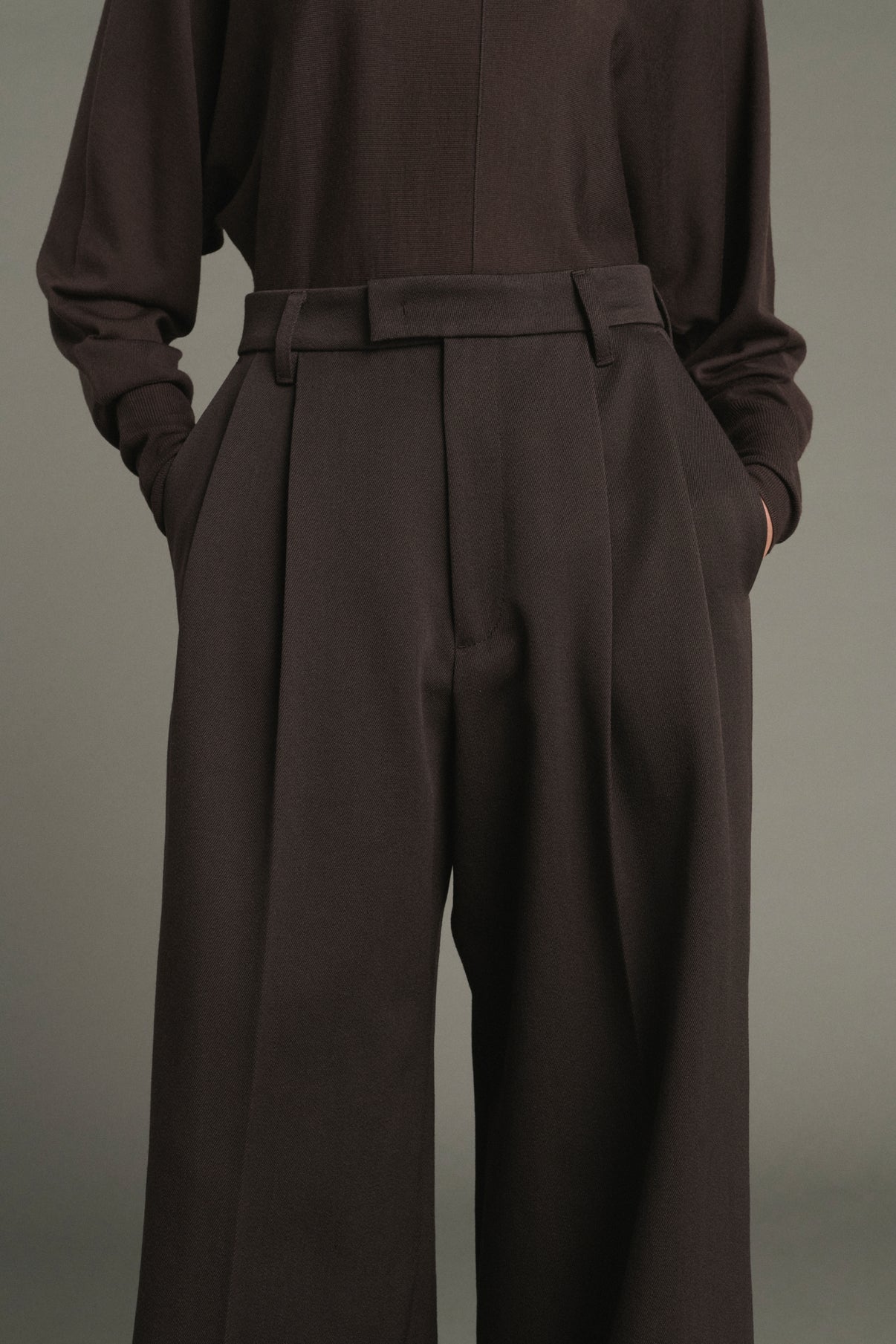 Pantalón Laumiere - Ébano - Lana - Mujer vue 4