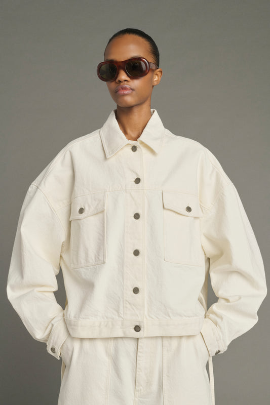 Chaqueta Lys - Crudo - Algodón - Mujer
