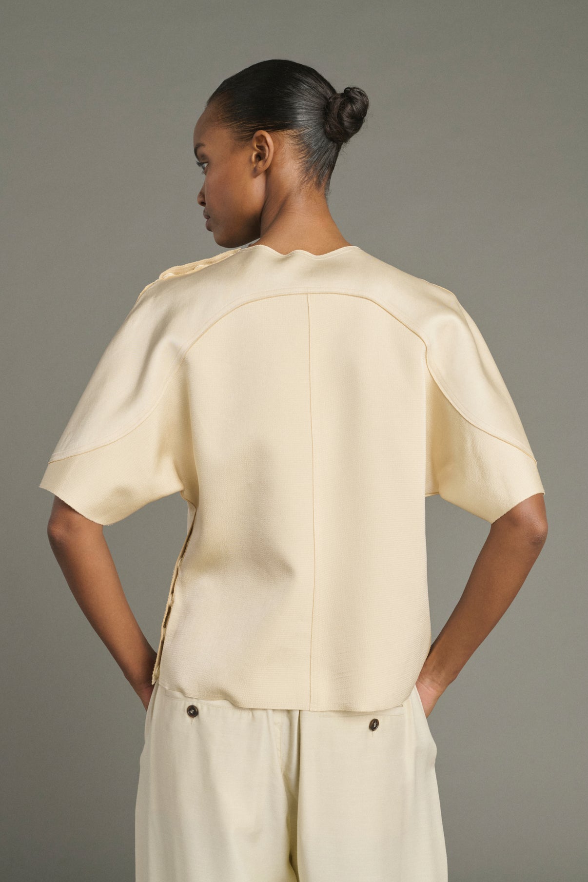 Jersey Uzel - Negro - Lana - Mujer vue 2