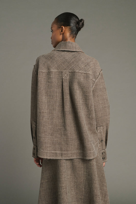 Blusa Jana - Marrón jaspeado - Mujer