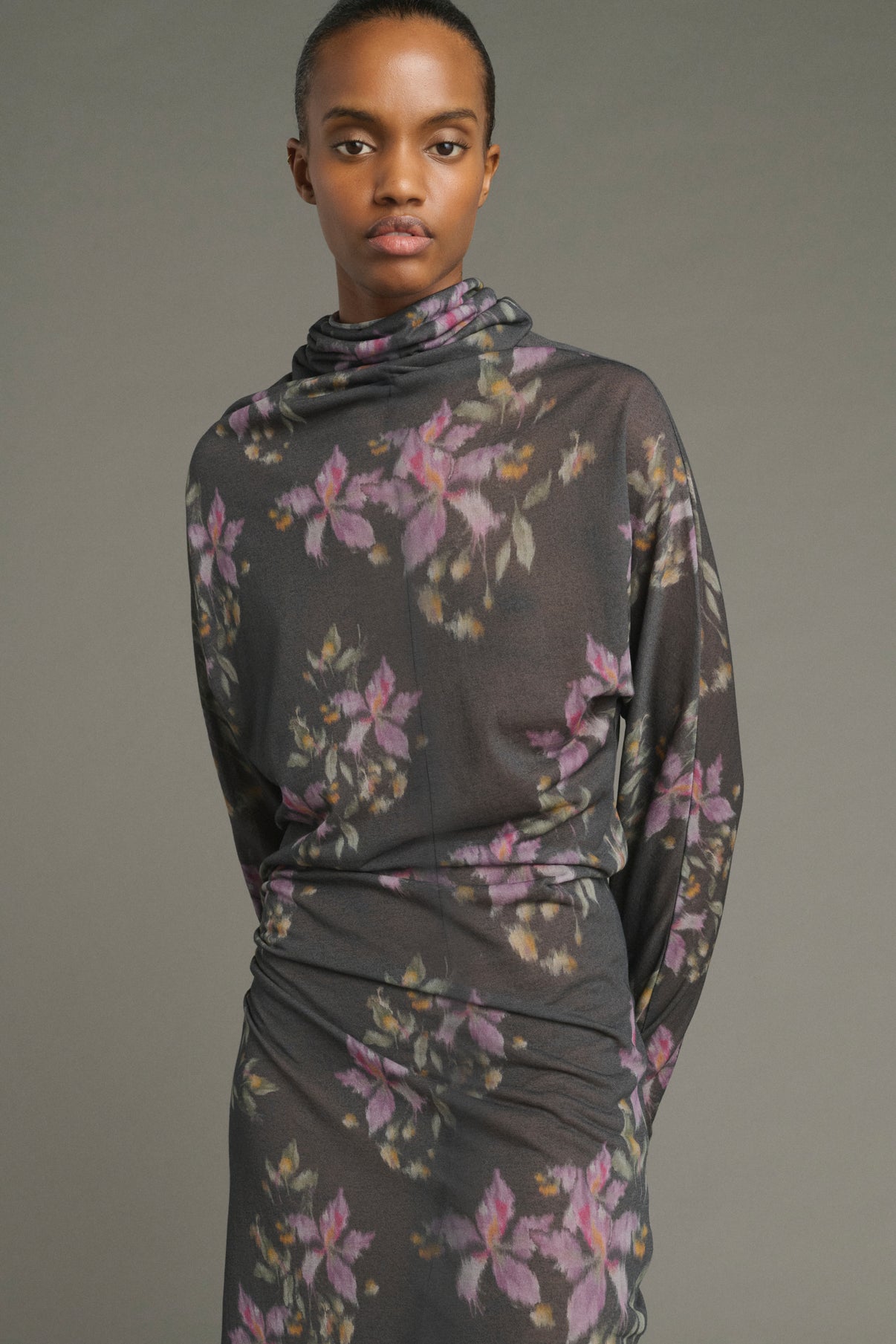 Vestido Lola - Antracita/Violeta - Algodón - Mujer vue 3