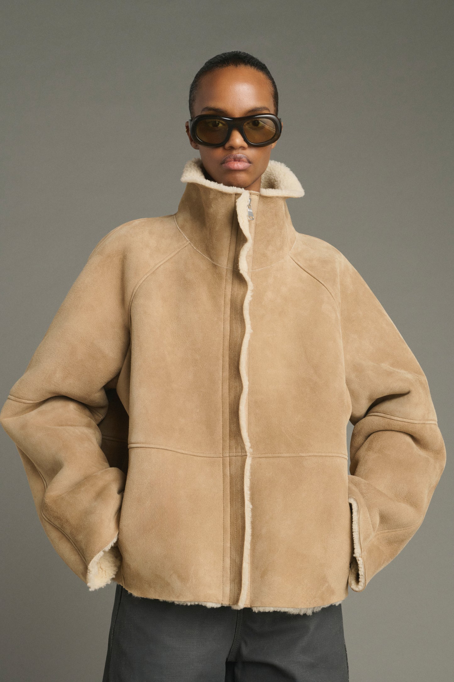 Abrigo Kleber - Beige - Cuero - Mujer