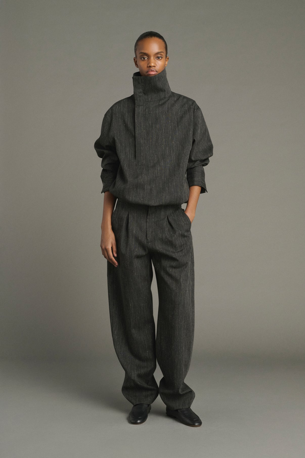 Camisa Lutece - Gris Antracita - Lana - Mujer vue 3