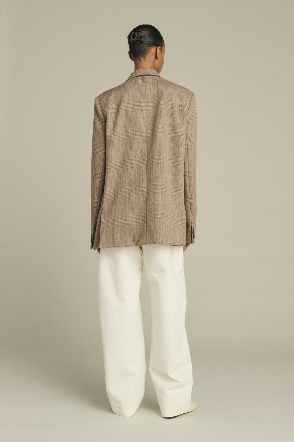 Chaqueta Hermosa - Marrón/Beige - Lana - Mujer vue 2