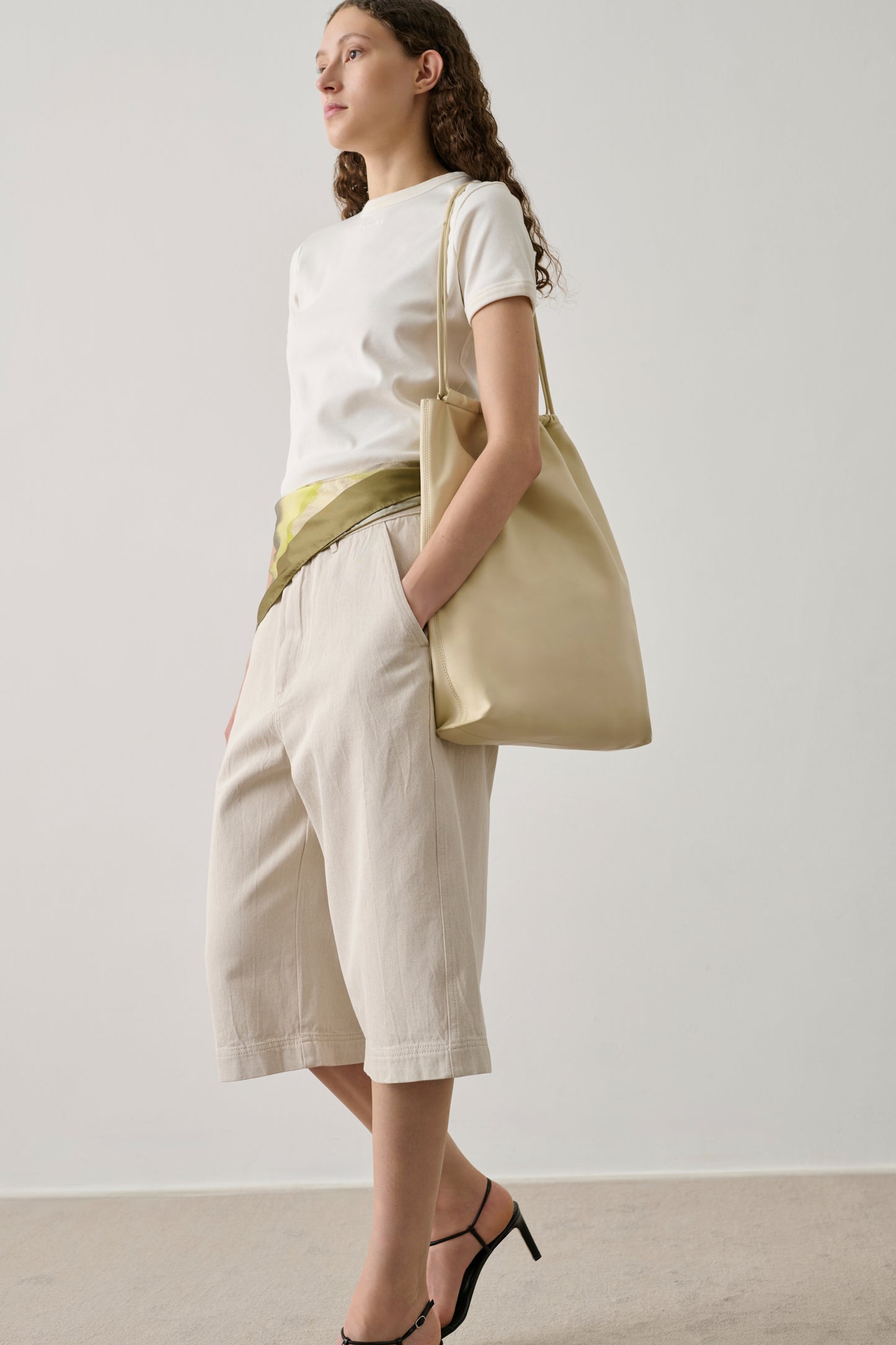 Bermuda Francis - Blanco Gres - Algodón - Mujer