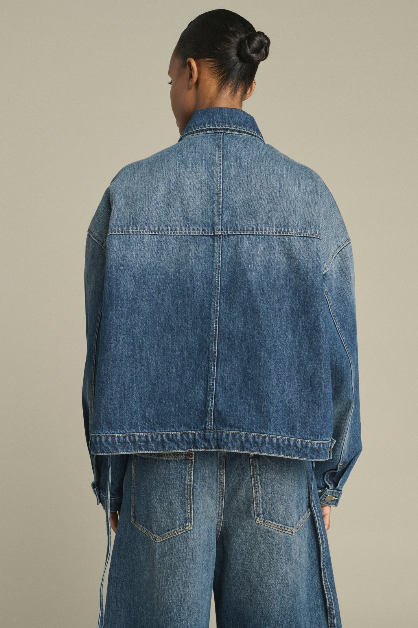 Chaqueta Lys - denim azul delavé - algodón - mujer
