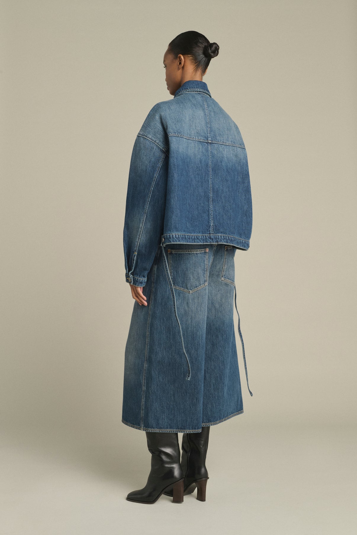 Bermuda Joyce - Denim azul delavé - Algodón - Mujer vue 2