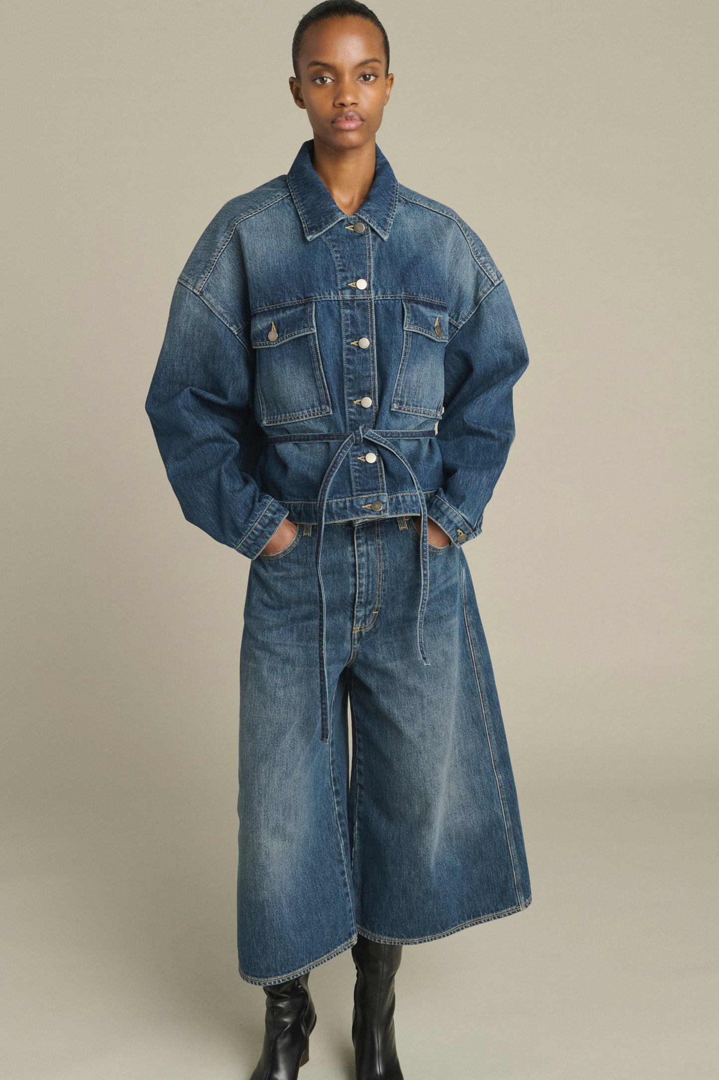 Chaqueta Lys - denim azul delavé - algodón - mujer